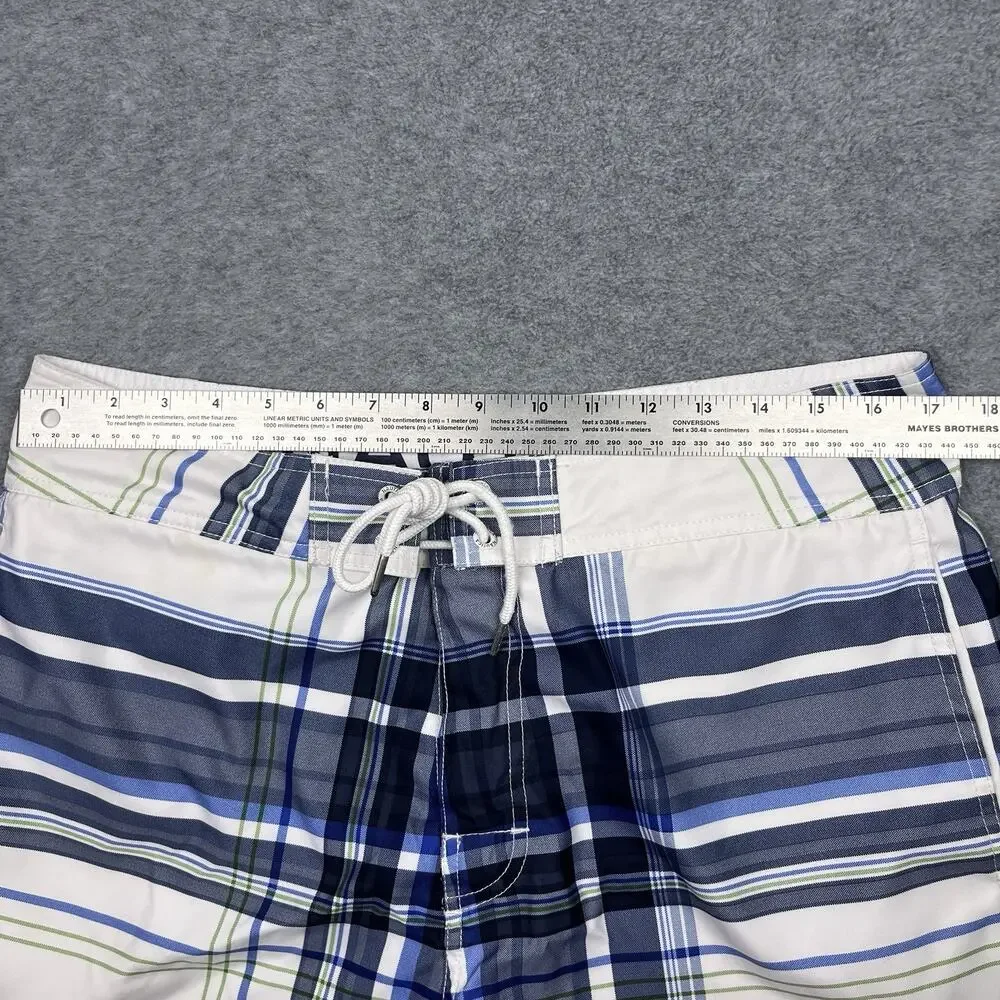 Nautica swim trunks‎ blue white lined size 34